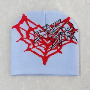 Chapeaux Hommes Femmes Spider Web Chapeau Drôle Bonnets À La Mode Hip-Hop <span class=keywords><strong>Bonnet</strong></span> Unisexe En Plein Air Ski <span class=keywords><strong>Bonnet</strong></span> Tricoté Chaud Froid Skullies - Product Image 4