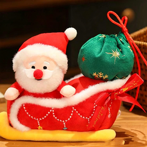 Ready to Ship Cute Holiday Santa Sleigh Plush <b>Toy</b> Cartoon Plush <b>Toys</b> <b>Stuffed</b> Animal <b>Toys</b> Claw Machine <b>Toys</b> for Kids Party Bag - Product Image 1