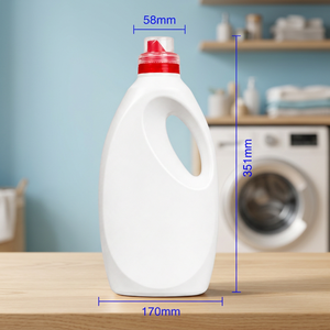 Botella de Plástico Ovalada Reciclable de 3000 ml con Asa y Tapa de Rosca para Detergente y Suavizante de Telas, Envase para Fábrica, Venta al por Mayor - Product Image 3