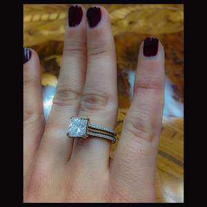 Anello da Donna con Zirconia Cubica Taglio Quadrato, Stile Matrimoniale, Gioiello alla Moda - Product Image 4
