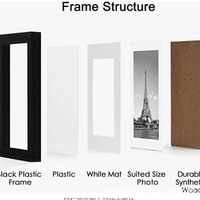 Disesuaikan 4x6 5x7 8x10 9x12 A4 A3 hitam meja dinding gantung Pvc plastik Mdf Gambar kayu bingkai foto untuk dekorasi rumah