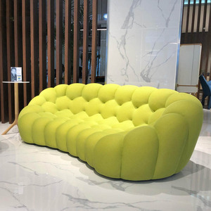 <span class=keywords><strong>Muebles</strong></span> de sala de estar de lujo 3 plazas tela terciopelo <span class=keywords><strong>Roche</strong></span> <span class=keywords><strong>Bobois</strong></span> Bubble sofá Chesterfield Set - Product Image 5