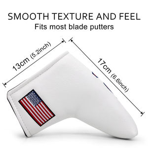 Manufacturer Design Funny Magnetic Golf <b>Putter</b> <b>Covers</b> Embroidery Pu Leather Golf Blade <b>Putter</b> Headcover - Product Image 4