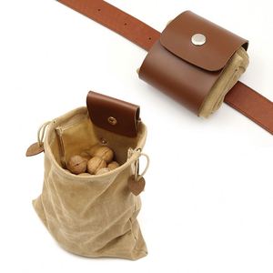 Bolsa de Lona Plegable para Cinturón, Bolsa de Recolección de Frutas, Bolsa Multiusos para Bushcraft, Cesta de Almacenamiento para Camping y Senderismo - Product Image 1