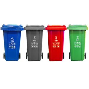 Büyük 120L açık çevre sanitasyon çöp tenekesi geri dönüşüm plastik çöp kutuları 120 litre çöp kutuları çöp tenekesi çöp tenekesi