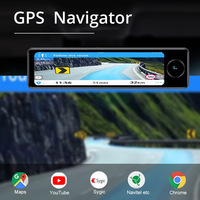 Perekam kamera dasbor mobil, Android 8.1 kartu SIM 4G DVR mobil navigasi Gps truk penglihatan malam penjaga parkir keamanan