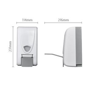 Distributeur de savon coude plastique ABS blanc réduire l'infection croisée <span class=keywords><strong>liquide</strong></span>/spray plastique serrure à clé 1000ml bouteille rechargeable - Product Image 5