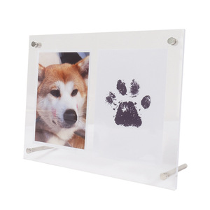 Cornice Acrilica Senza Disordine per Impronte di Zampe di Animali Domestici, Espositore Fai-da-te per <span class=keywords><strong>Foto</strong></span> di Impronte di Cani <span class=keywords><strong>e</strong></span> Gatti, Cornice Shadow Box per Ricordo <span class=keywords><strong>e</strong></span> Decorazione - Product Image 6