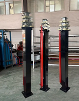 Mât télescopique hydraulique de 20 pieds, mât pour écran LED, hauteur maximale de 6 m, charge maximale de 1000 kg, rotation motorisée pour affichage LED extérieur