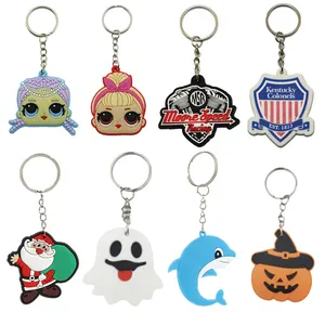 Personalized Promotion 2D 3D Car Anime Cartoon Silicon Character Cute Logo Key Chain Keyring Rubber Soft Custom PVC Keychain