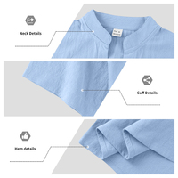Chemise décontractée pour homme, haut ample à col en V et manches courtes, T-shirt élégant pour le printemps et l'été