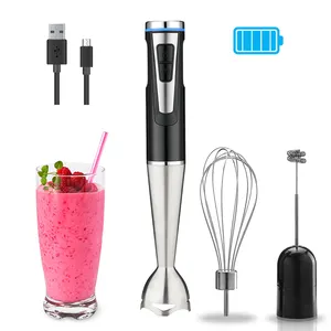 Cordless Immersion Blender For Multi-fuctional 3 In 1 Beaker Chopper Blender Cordless Hand Blender