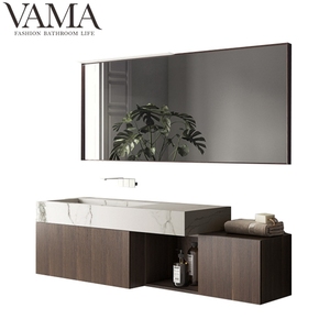 Mueble de Baño Moderno de Madera Contrachapada de 60 Pulgadas para Hotel, con Lavabo de Superficie Sólida, Modelo LB-004, de Fábrica VAMA - Product Image 2