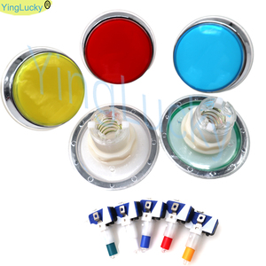 Botón LED Arcade de 60 mm, Botón Redondo Plano Electrochapado, Botón de Presión para Máquinas de Videojuegos Arcade - Product Image 5