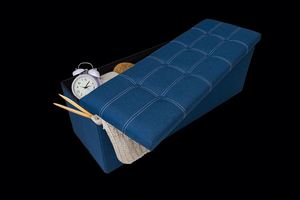 Modern High Quality Wood Frame Foldable <b>Storage</b> <b>Stool</b> <b>with</b> Fabric Upholstery for Living Room - Product Image 5