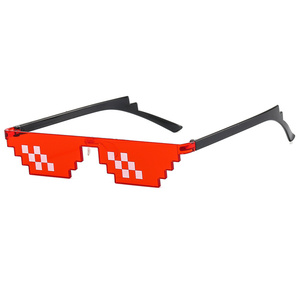 Nuevas gafas Thug Life, gafas de sol Pixel para fiesta, oferta con gafas, cristal de píxel de 8 bits, mosaico Multicolor, Gamer Photo Prop <span class=keywords><strong>Party</strong></span> - Product Image 5