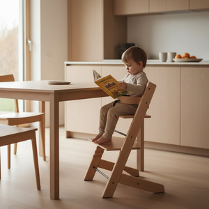 Nuove Sedie Multifunzionali per Bambini, Regolabili in <span class=keywords><strong>Legno</strong></span> di Faggio, per Pranzo e Studio, Ideali per Neonati e Bambini Piccoli - Product Image 2