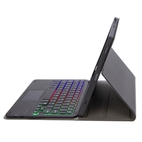 Casing Tablet kulit Keyboard nirkabel, casing Tablet kulit Keyboard nirkabel tekstur kulit domba untuk Samsung Galaxy Tab S6 Lite