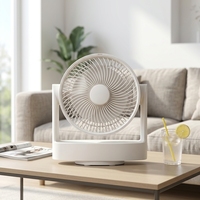 Ventilateur de table à moteur sans balais haute vitesse en plastique, refroidissement par air, commande mécanique pour la pièce