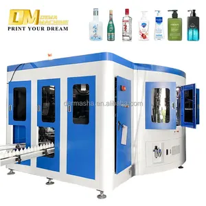 DM máquina automática de impresión de tazas de té de la leche máquina de serigrafía de botellas