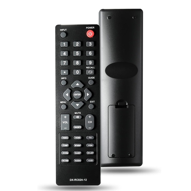 DX-RC02A-12 Universal Remote Control Compatible with All Dynex LCD LED HD TV DX-26L100A13 DX-32L100A13 DX-37L130A11DX-40L130A11