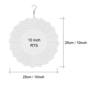 Campanelli a Vento in Metallo per Sublimazione a Doppia Faccia, Personalizzabili, per Decorazione Casa, 10 Pollici, Vendita all'Ingrosso - Product Image 5