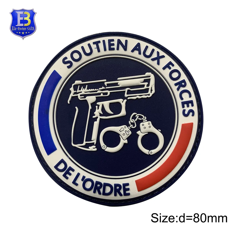 Custom 3d Logo Soft Pvc Rubber Silicon Security Patch Clothing Labels Tactical Patches For Hats