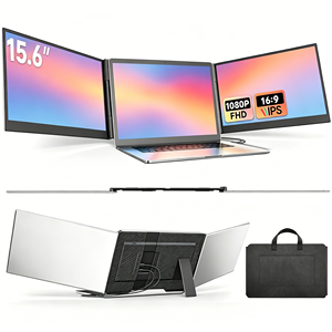 Moniteur portable 15,6 pouces, extension d'écran pour ordinateur portable, ultra-fin, double moniteur de voyage pour <span class=keywords><strong>PC</strong></span>, jeux - Product Image 1