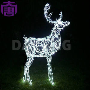 Lumières LED 3D personnalisables en forme de cerf, grandes décorations de Noël pour l'extérieur, indice de protection IP65, installation facile, éclairage - Product Image 5