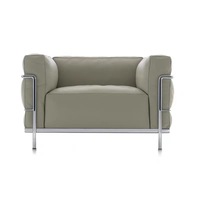 Ensemble de canapés sectionnels en cuir contemporains Corbusier, luxe moderne minimaliste pour salon