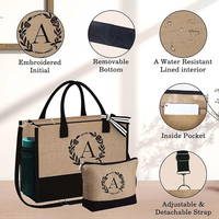 Offre Spéciale vente en gros sac de jute de luxe écologique coloré sacs de transport d'épicerie sac fourre-tout en jute avec poignées