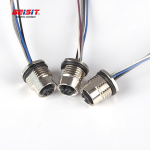 Đầu Nối <span class=keywords><strong>M12</strong></span> Gắn Bảng Điều Khiển Phía Trước Phía Sau Chống Nước A Code 3pin 4pin 5pin 8pin 12Pin - Product Image 3