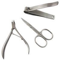 Outils à ongles en acier inoxydable, coupe-cuticules, ciseaux à ongles professionnels