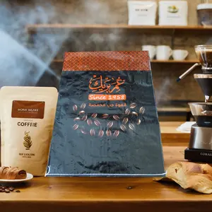 Bolsa tejida de PP laminada BOPP, tipo fuelle de tamaño personalizado con asa para embalaje de semillas de café para agricultura