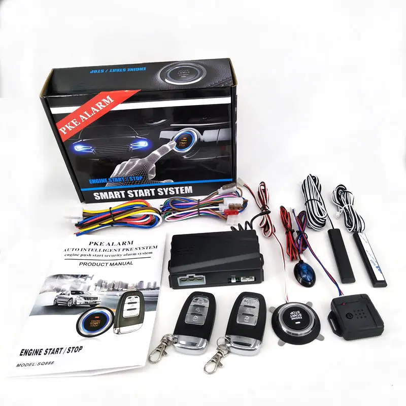 Hot sales Universal type Car Alarm Passive Keyless One Button Start Remote Control System Auto Central Lock Push Button Start