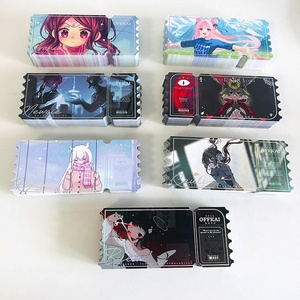 Venta caliente Impresión de doble cara holográfica Impreso Forma de boleto Tarjetas <span class=keywords><strong>Anime</strong></span> Dibujos animados Tarjetas de agradecimiento Logotipo personalizado Postales - Product Image 6