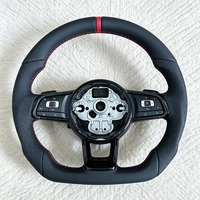 Volant semi-cuir sans boutons R Line pour Volkswagen VW Golf 6 7 7.5 MK 6 7 7.5 GTE R Polo GTI Polo Passat CC B8 Jetta