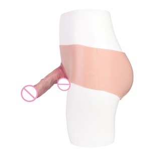 Lesbian Soft Silicone Sex Toys Strap on Penis Extend Sleeve Realistic Couple Hollow Strap on <b>Dildo</b> Panties for Men Gay - Product Image 4