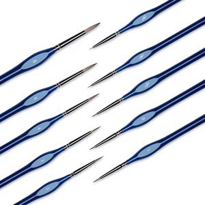 Juego de 10 Pinceles de Nailon para <span class=keywords><strong>Pintar</strong></span> la Cara <span class=keywords><strong>con</strong></span> Mango de Madera, Estilo Abanico, Punta Fina para Delineador de Ojos y Cuerpo - Marca Plumeria - Product Image 2