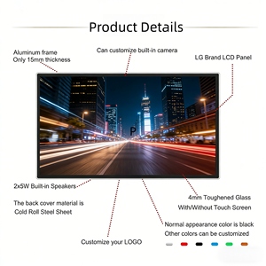 شاشة إعلانات رقمية تعمل بنظام أندرويد للتثبيت على الحائط مقاس 32 و43 و50 و55 و65 بوصة، شاشة LCD للإعلانات ولوحة قائمة رقمية وشاشة إعلانات داخلية - Product Image 2