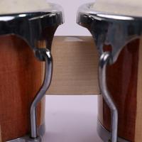 Wholesale OEM ODM Wooden Bongo Drum Set, Natural Sheepskin Surface Hand Percussion for Early Education Toy Gift
