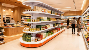 Perfect Quality Supermarket <strong>Shelves</strong> Metal <strong>Display</strong> Racks Adjustable Storage Shelving <strong>Unit</strong> for Retail Stores - Product Image 3