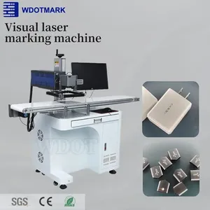 Machine de marquage laser à fibre industrielle haute vitesse avec positionnement visuel 20W 30W 50W et convoyeur pour clé USB et métal - Product Image 2