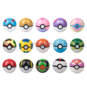 Factory Price ABS Anime Pokemoned Pokeball <strong>Capsule</strong> High Quality 7cm Pokeball Model <strong>Toys</strong> with Mini 3D Poke Figure