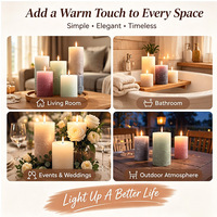 LIT BRIGHT Custom Durable Bunt Beige Schwarz Big Pink Gelb Dunkelrot Hellblau Silber Fancy Gold White Pillar Candles
