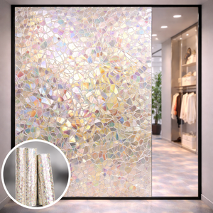 Film <span class=keywords><strong>de</strong></span> fenêtre givré irisé arc-en-ciel pour la confidentialité des cloisons en verre <span class=keywords><strong>de</strong></span> bureau - Product Image 1