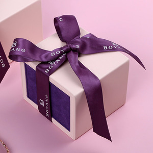 Boyang High Quality Ring Bracelet <b>Gift</b> Packaging Leather Sliding Jewelry Drawer <b>Box</b> with Ribbon - Product Image 6