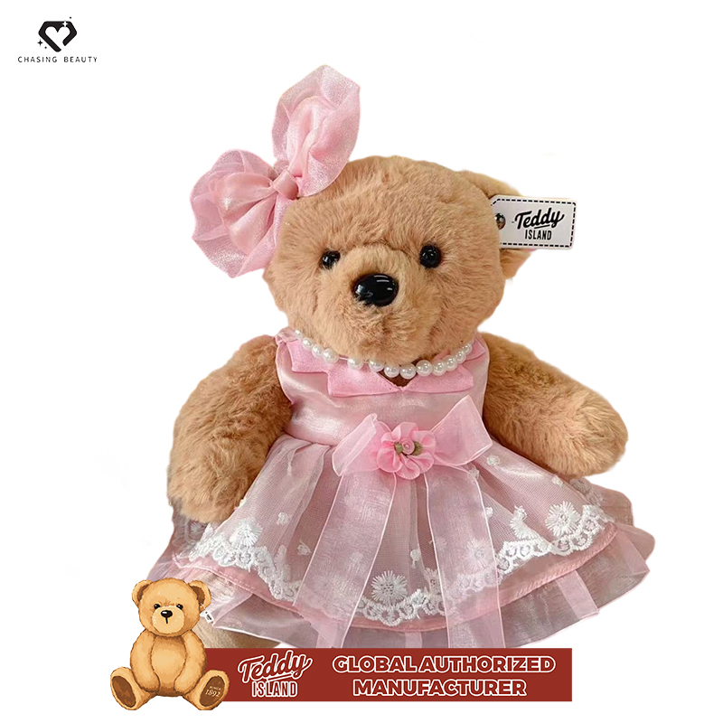 Crema Giallo - Rosa Bianco vestito orso