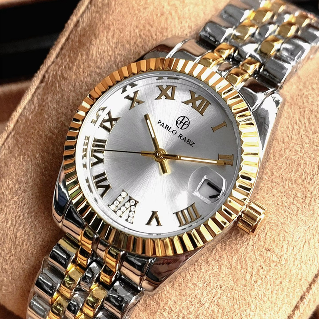 Hot Selling Custom Fashion Women's Watch Stainless Steel Waterproof Calendar Quartz Watch for Women
