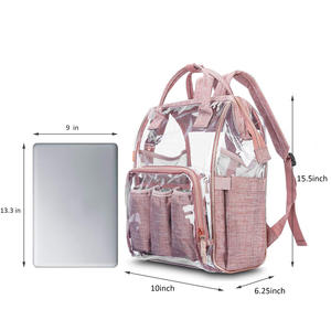 <span class=keywords><strong>Sac</strong></span> <span class=keywords><strong>à</strong></span> <span class=keywords><strong>dos</strong></span> transparent en PVC pour bébé/couches, imperméable, polyvalent pour les sorties, les spectacles et les voyages (<span class=keywords><strong>personnalisable</strong></span>) - Product Image 5